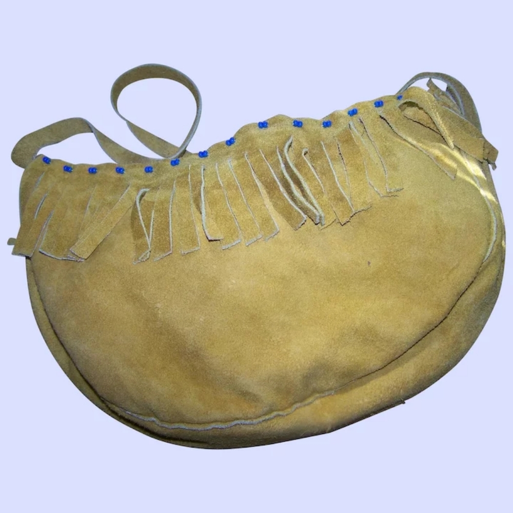 Handmade Suede Fringed Shoulder Bag